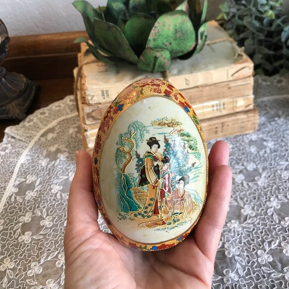 Antique 1920’s Satsuma Japanese egg